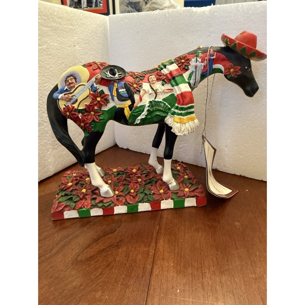 Trail of Painted Ponies Feliz Navidad Resin Model Horse Rare Holiday Figurine